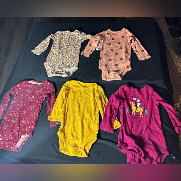Carter's Other - 5 Build a Bundle Carters Long Sleeve Onesie Rompers EPC Size 12 Months
